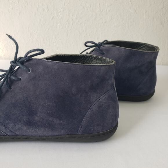Groundies Milano Urban Barefoot Shoes Boots Size EU 45 US 12 Mens Blue Suede main image 5